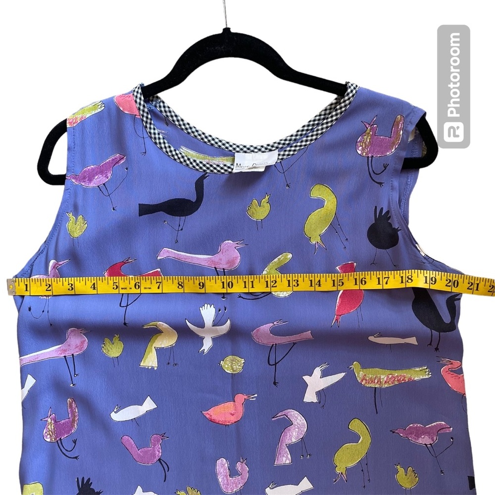Vintage Maxi Dress 80’s Sleeveless Whimsical Birds L - Picture 14 of 14